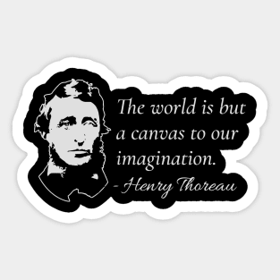 Henry David Thoreau Quote Sticker